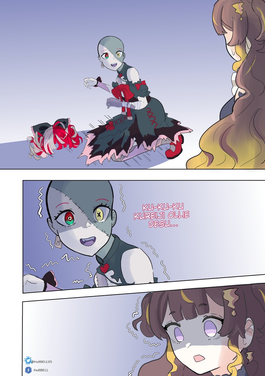 kureiji ollie and anya melfissa (hololive and 2 more) drawn by hellbell