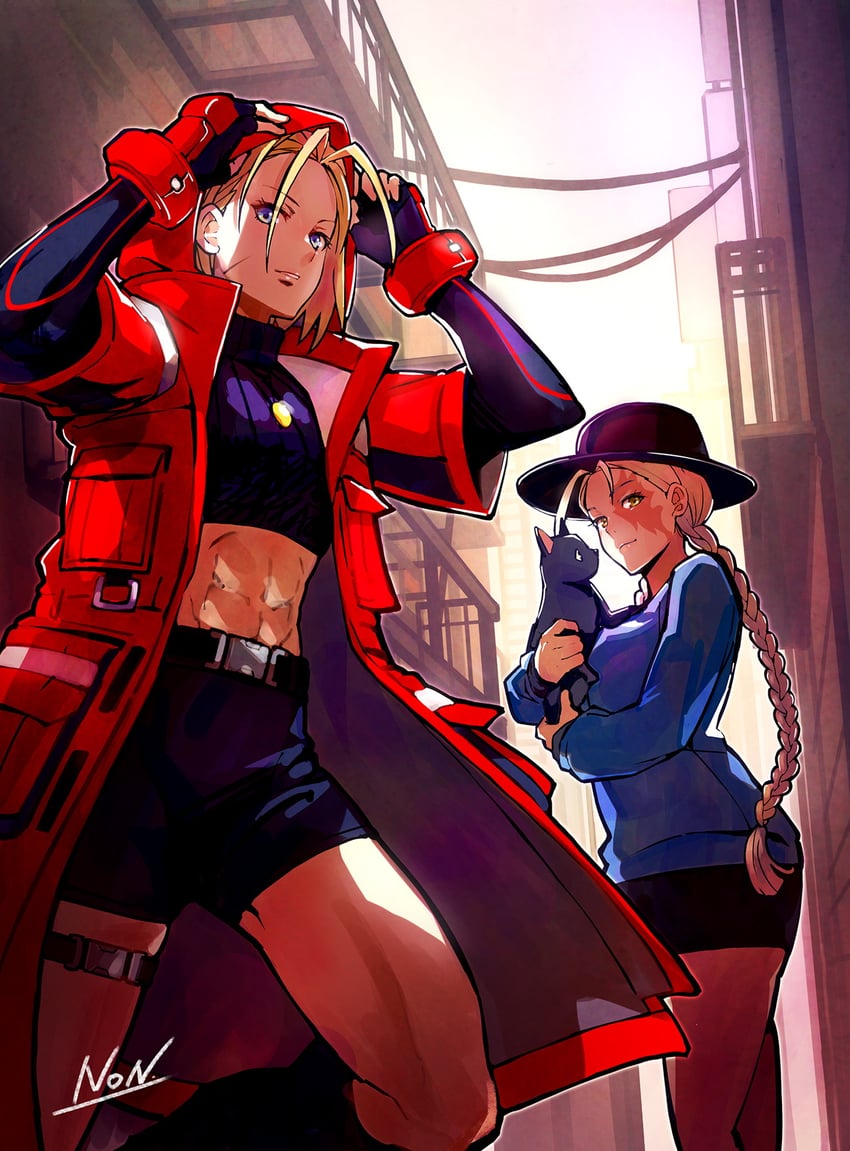 cammy white and decapre (street fighter and 1 more) drawn by kujou_non