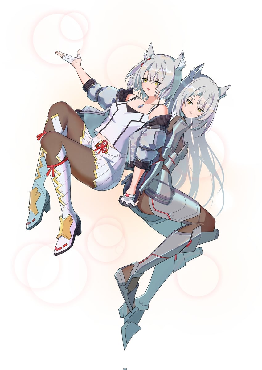 mio and m (xenoblade chronicles and 1 more) drawn by hehe_jun