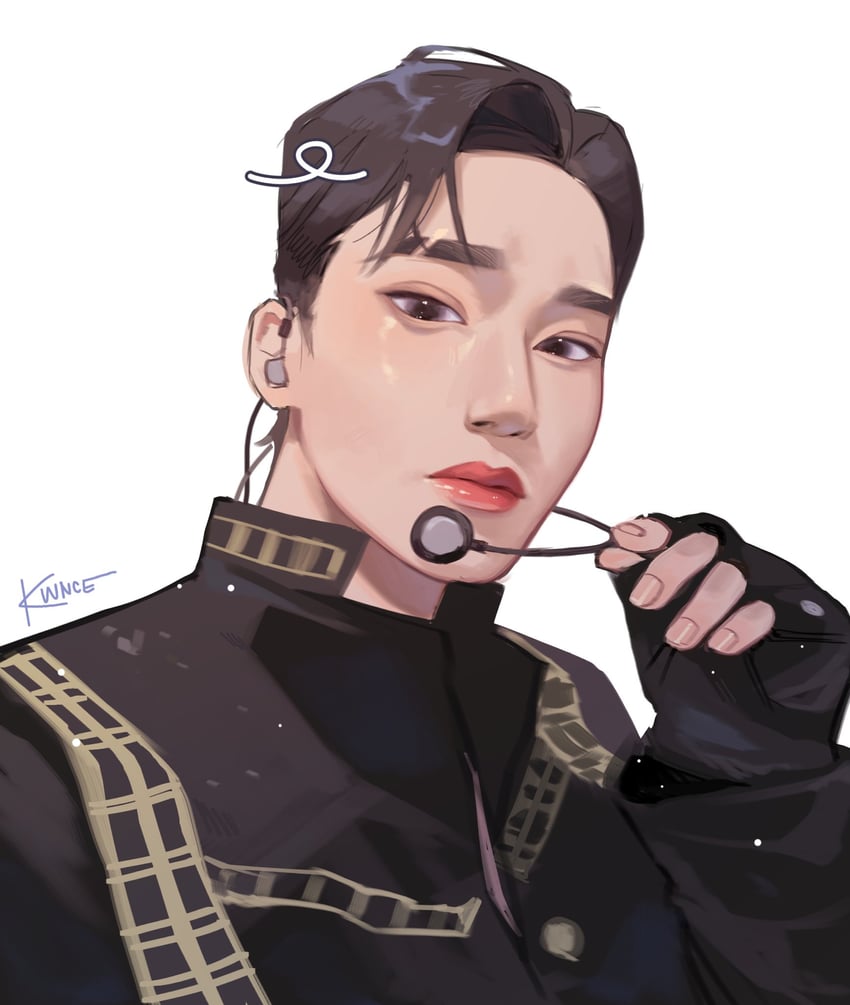 choi san (real life and 1 more) drawn by kwnce