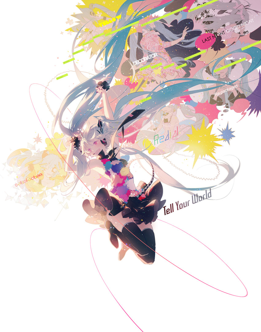 hatsune miku (vocaloid and 10 more) drawn by rella