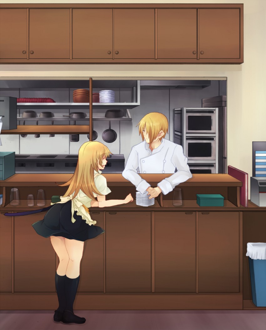 todoroki yachiyo and satou jun (working!!) drawn by hanahubuki1991