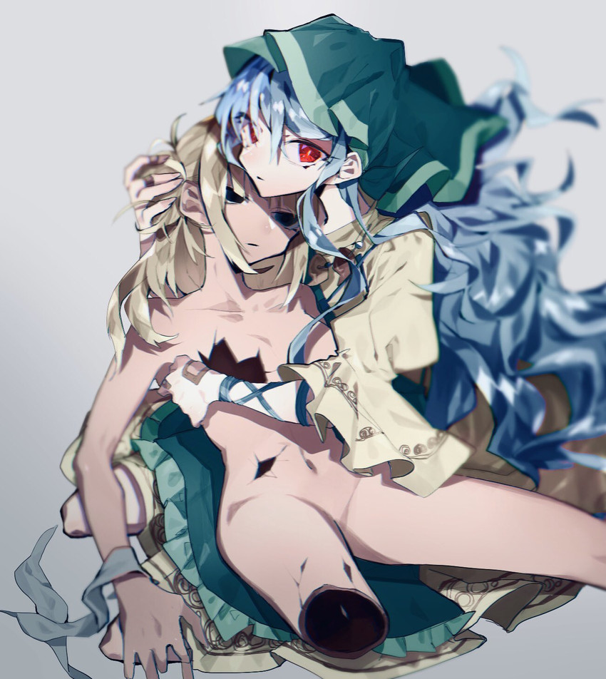 haniyasushin keiki and joutouguu mayumi (touhou) drawn by fuuga_(perv_rsity)