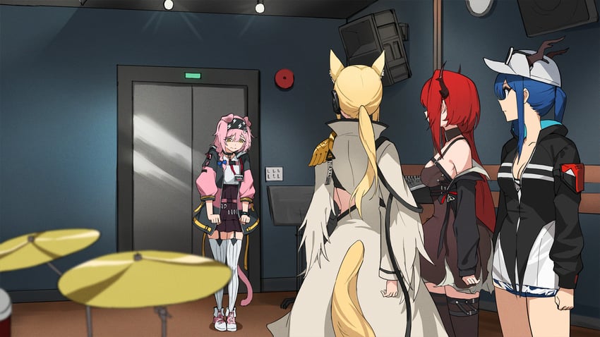surtr, ch'en, goldenglow, nearl, ch'en the holungday, and 1 more (arknights and 1 more) drawn by jason_kim