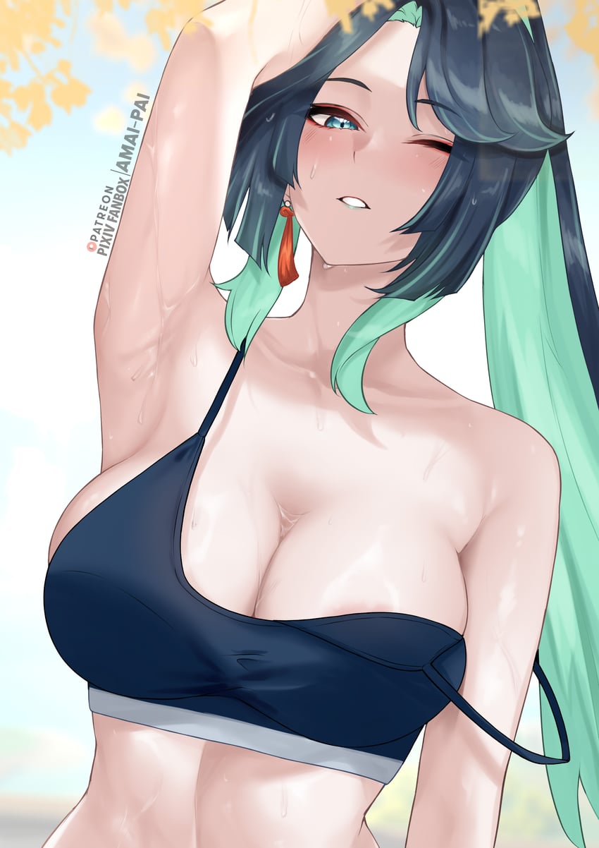 xianyun (genshin impact) drawn by amai-pai