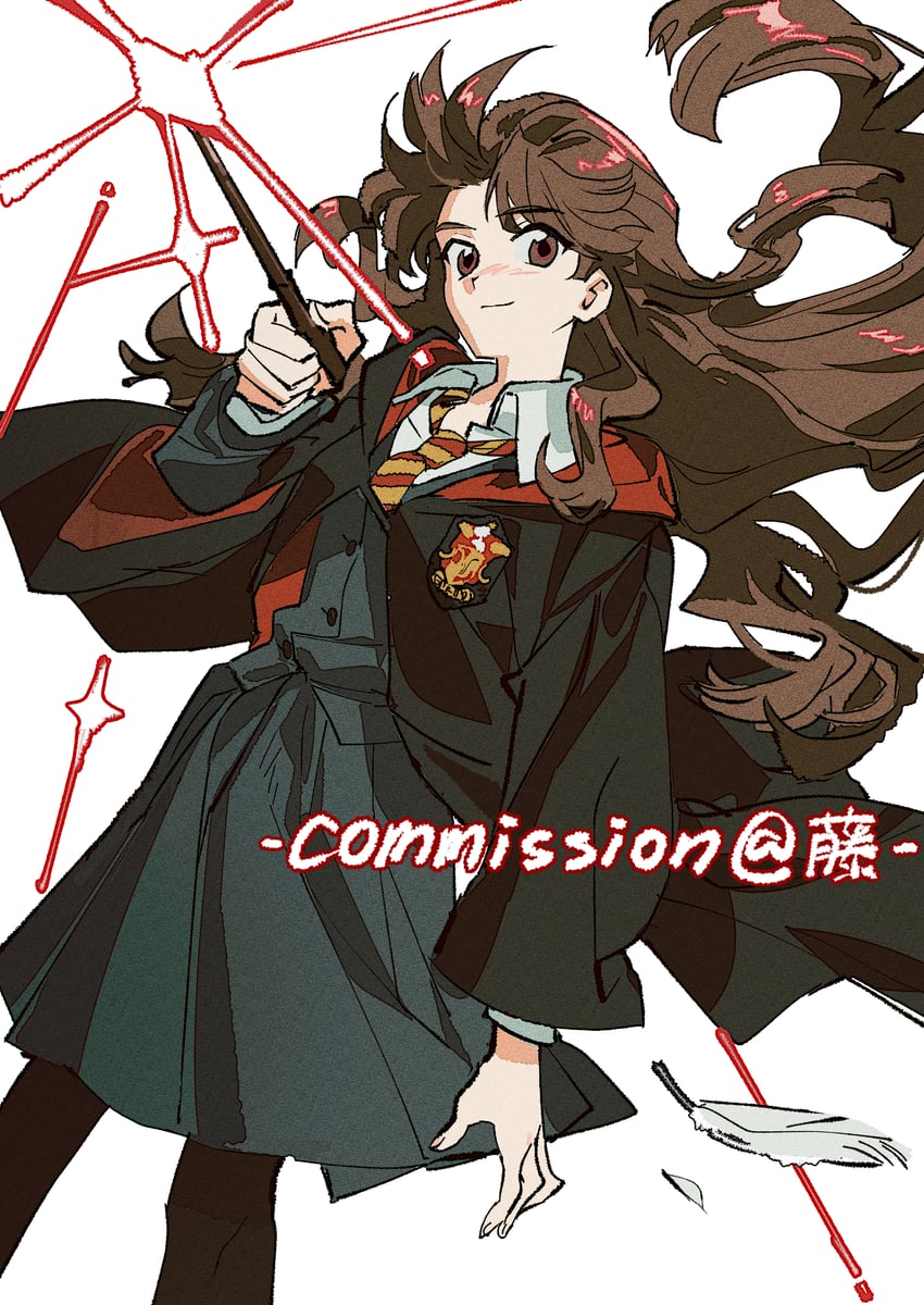 hermione granger (wizarding world and 1 more) drawn by aibivy