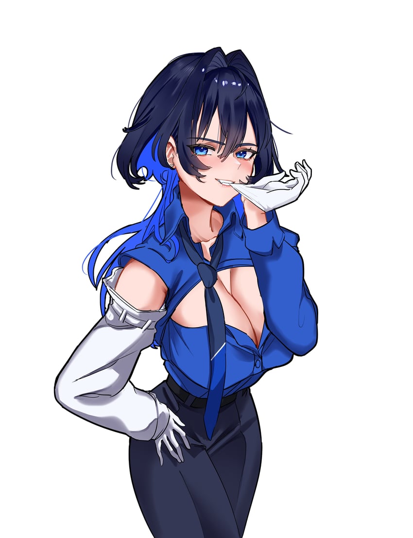 ouro kronii (hololive and 1 more) drawn by daaku_(koizumi_arata)