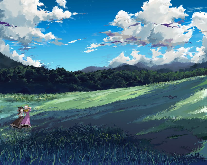 usami renko and maribel hearn (touhou) drawn by yamane_masato