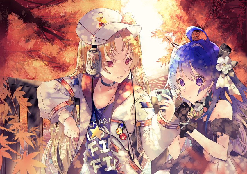 cleveland and helena (azur lane) drawn by shibaebi_(yasaip_game)