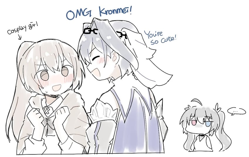 hatsune miku, ouro kronii, and nanashi mumei (hololive and 3 more) drawn by gyaheung