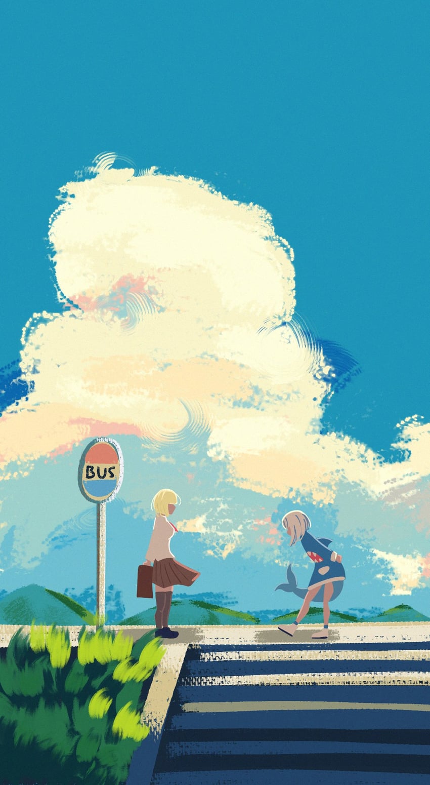 gawr gura and watson amelia (hololive and 1 more) drawn by ginotty