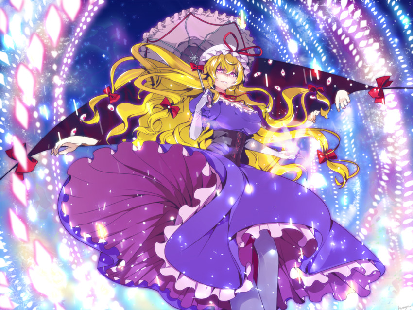 yakumo yukari (touhou and 1 more) drawn by kurono_yuu