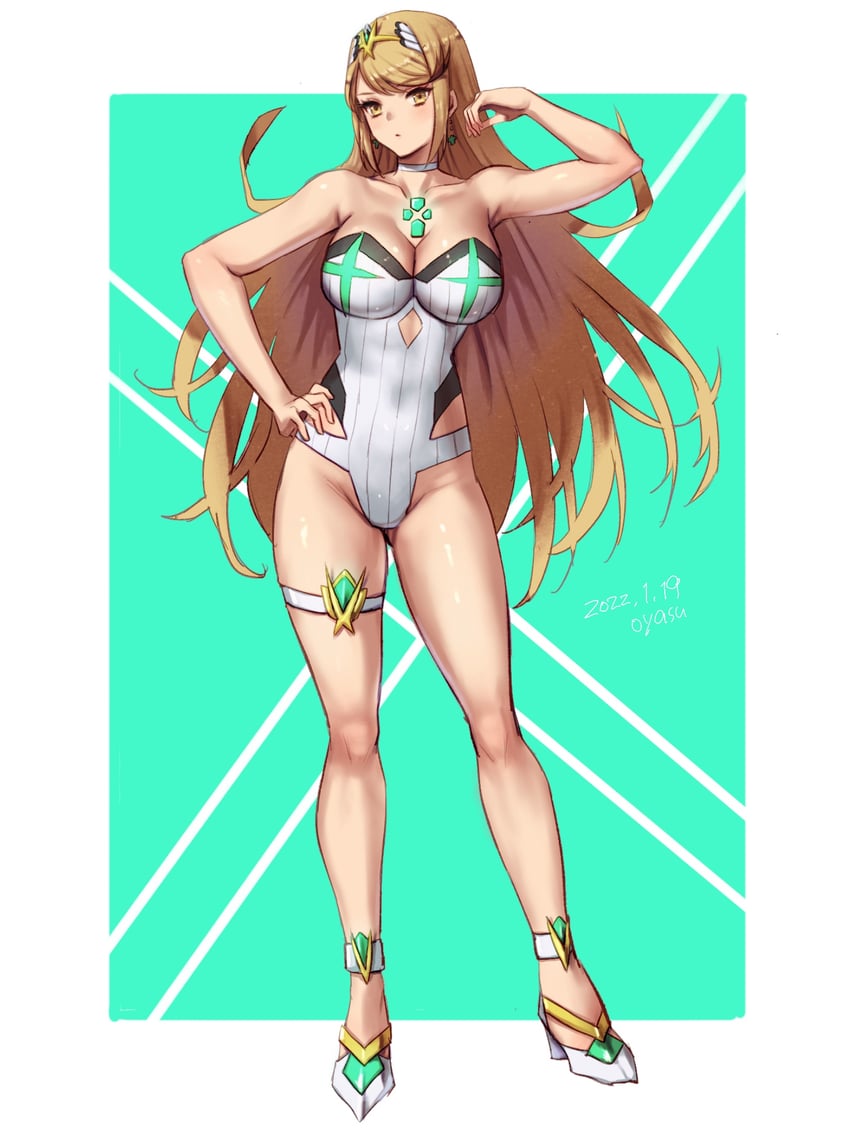 mythra (xenoblade chronicles and 1 more) drawn by yamamori_kinako