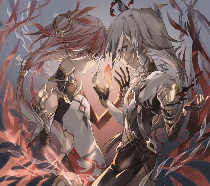 fu hua and herrscher of sentience (honkai and 1 more) drawn by kanai23831347