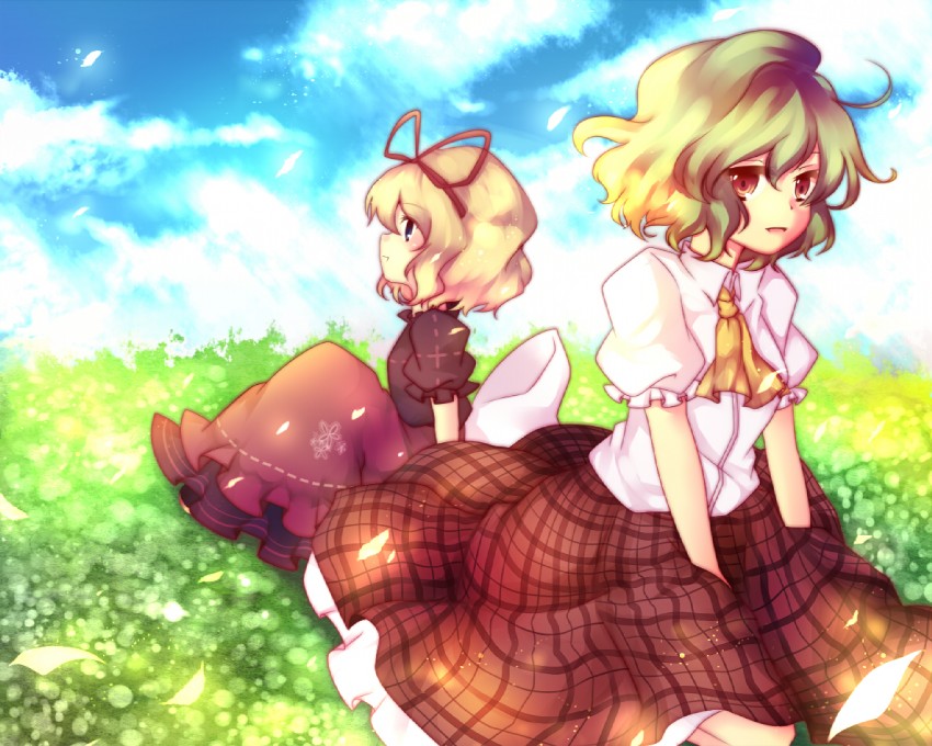 kazami yuuka and medicine melancholy (touhou) drawn by uranaishi_(miraura)