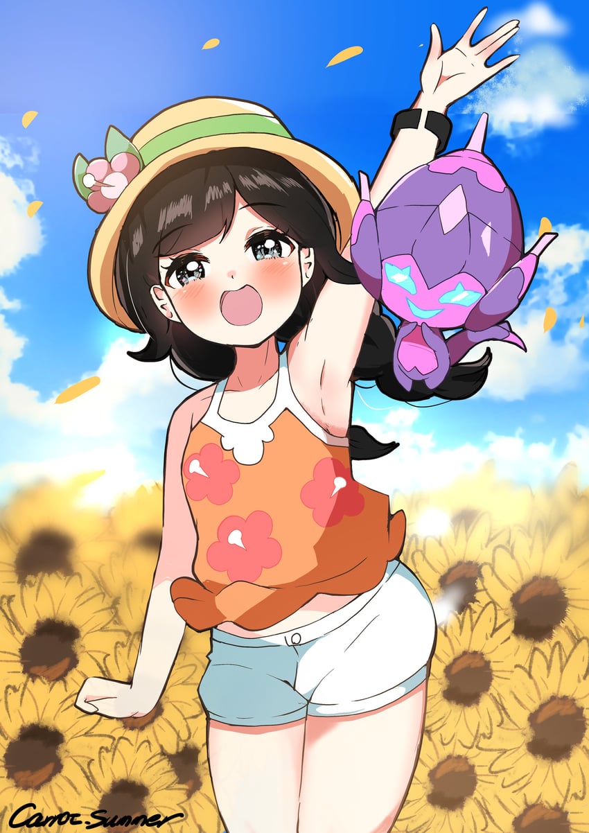 selene and poipole (pokemon and 1 more) drawn by carrot_summer