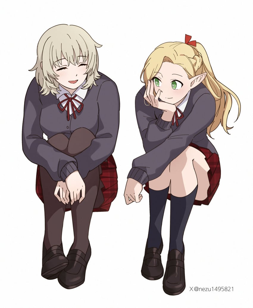 marcille donato and falin touden (dungeon meshi) drawn by nezu1495821