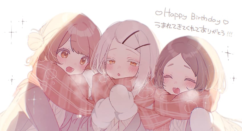 shinosawa hiro, hanami ume, and kuramoto china (idolmaster and 1 more) drawn by shiromomo_sui