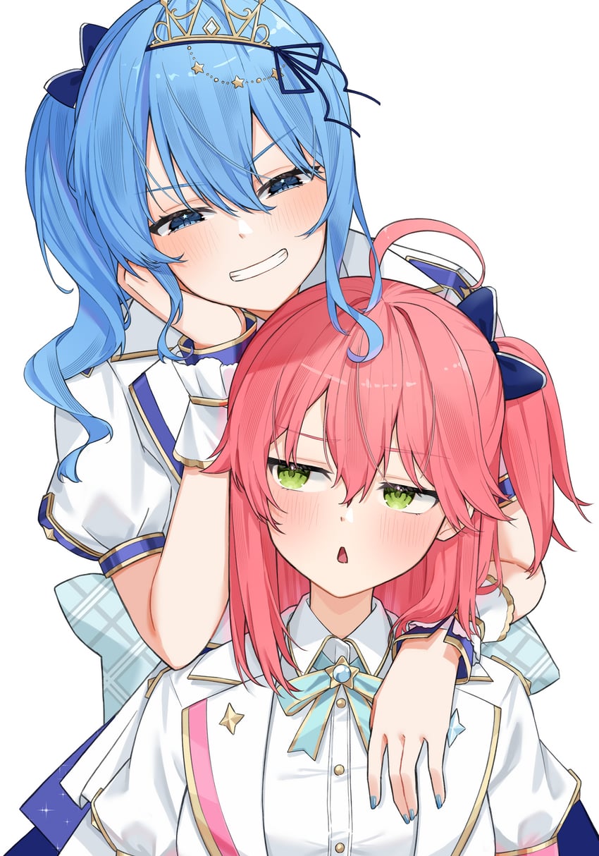 hoshimachi suisei and sakura miko (hololive) drawn by ai_(u_e_o_o)