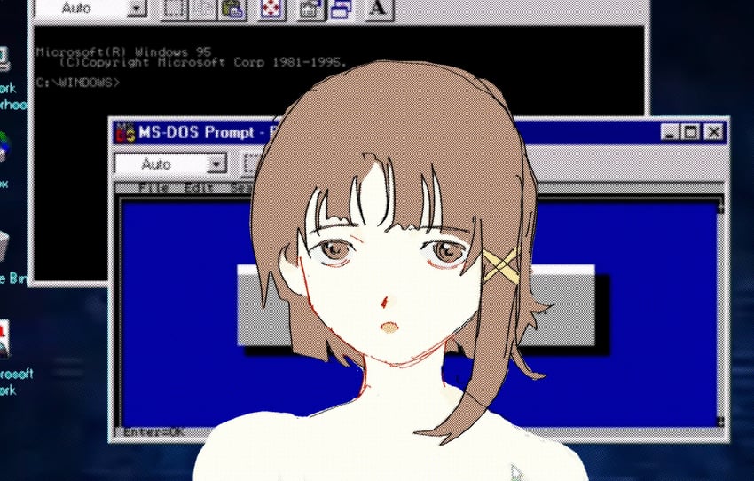 iwakura lain (microsoft windows and 4 more) drawn by cloudyooooo