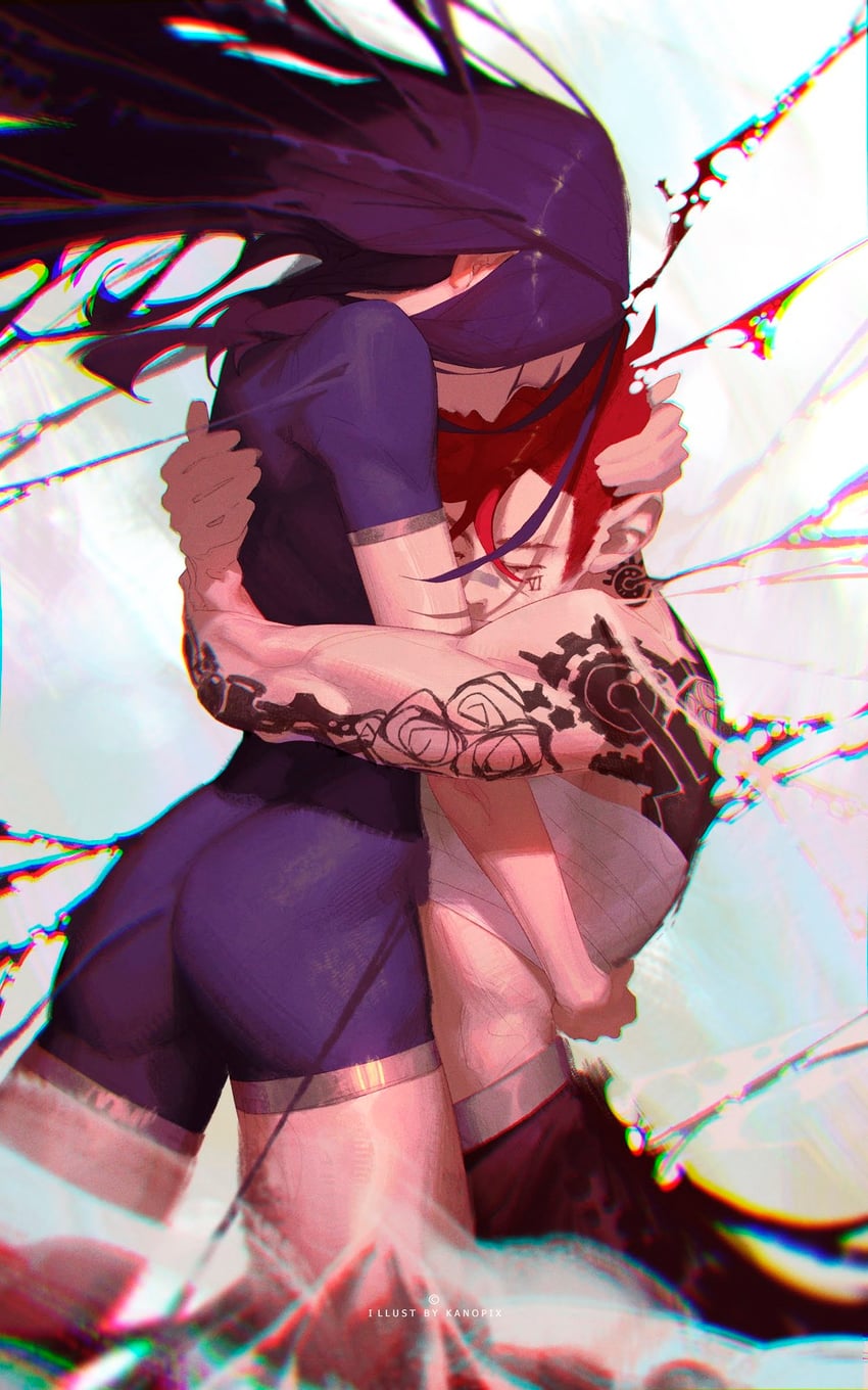 vi, caitlyn, arcane vi, and arcane caitlyn (league of legends and 1 more) drawn by kanopix