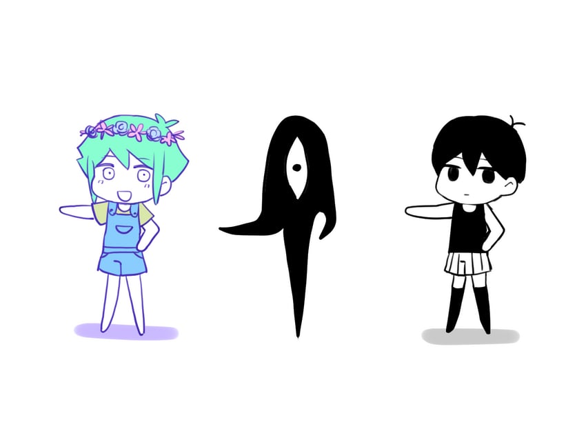 omori, basil, and something (omori) drawn by yutsu