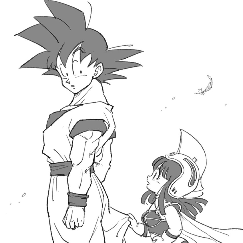 son goku and chi-chi (dragon ball and 1 more) drawn by tkgsize
