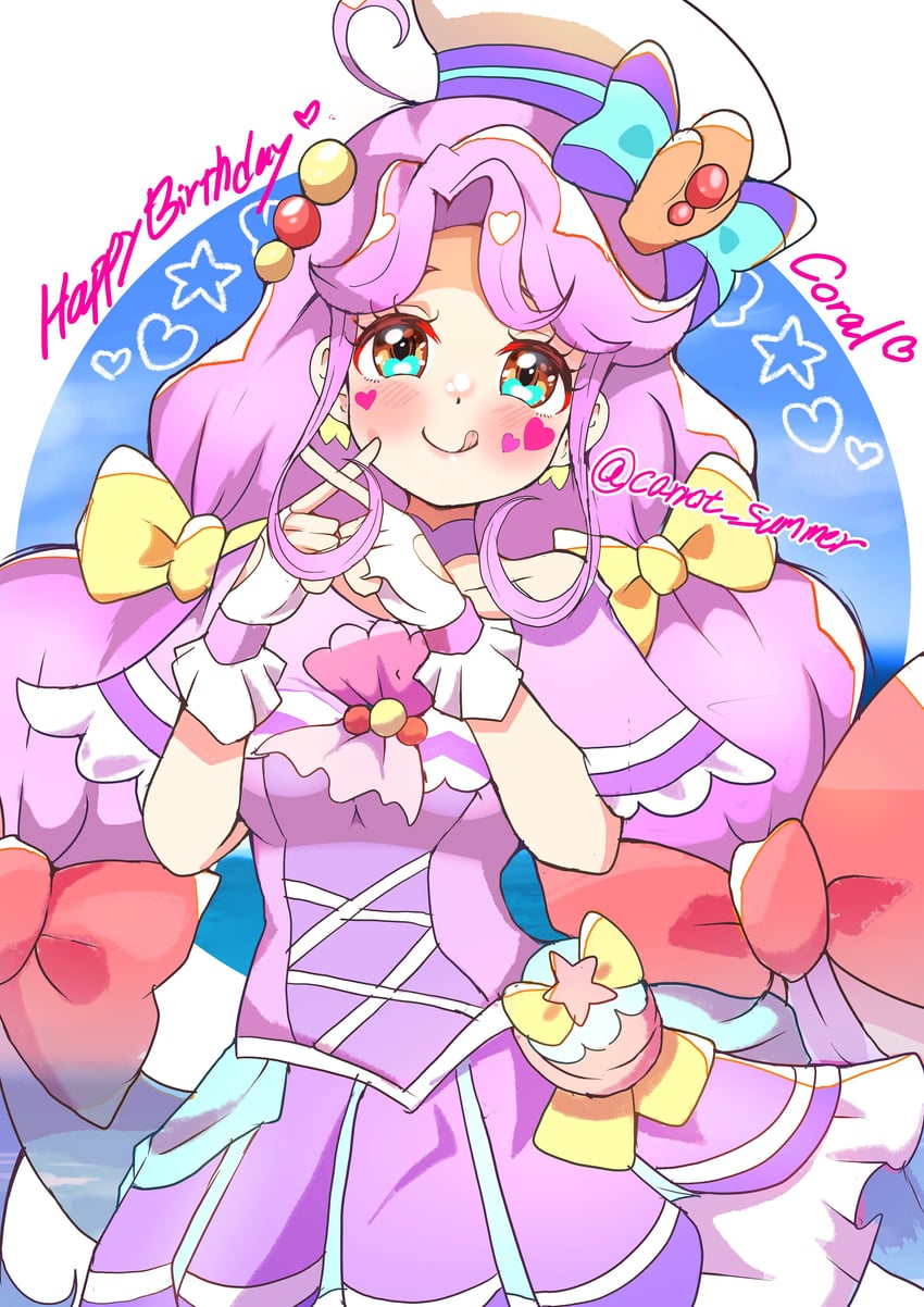 suzumura sango and cure coral (precure and 1 more) drawn by carrot_summer