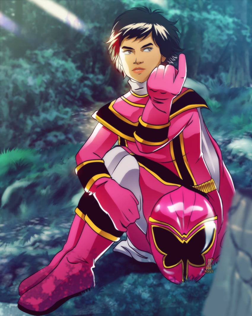 magipink, pink mystic ranger, and vida rocca (super sentai and 3 more) drawn by mistajonz