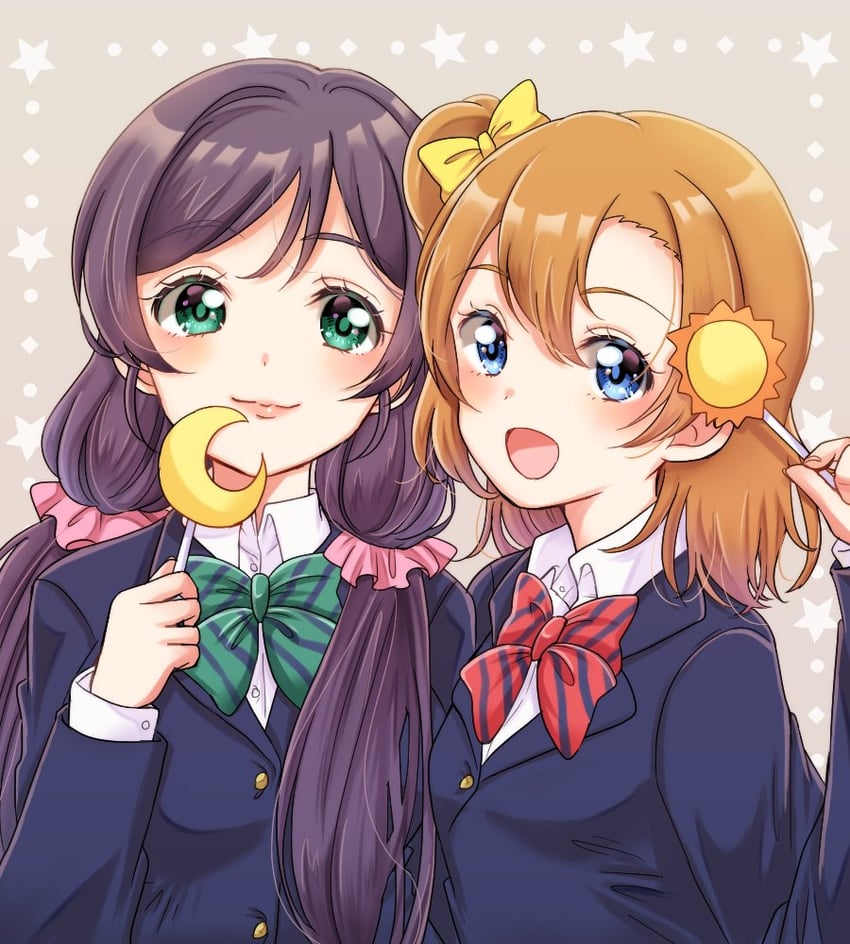 tojo nozomi and kosaka honoka (love live! and 1 more) drawn by gaogaotorasan