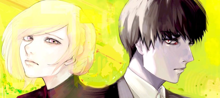 mado akira and amon koutarou (tokyo ghoul) drawn by jobjobpooh131