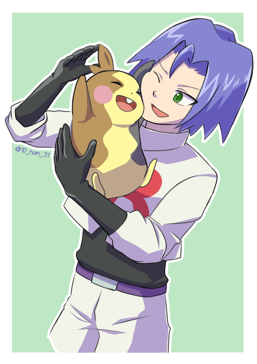 morpeko and james (pokemon and 1 more) drawn by juunanzai