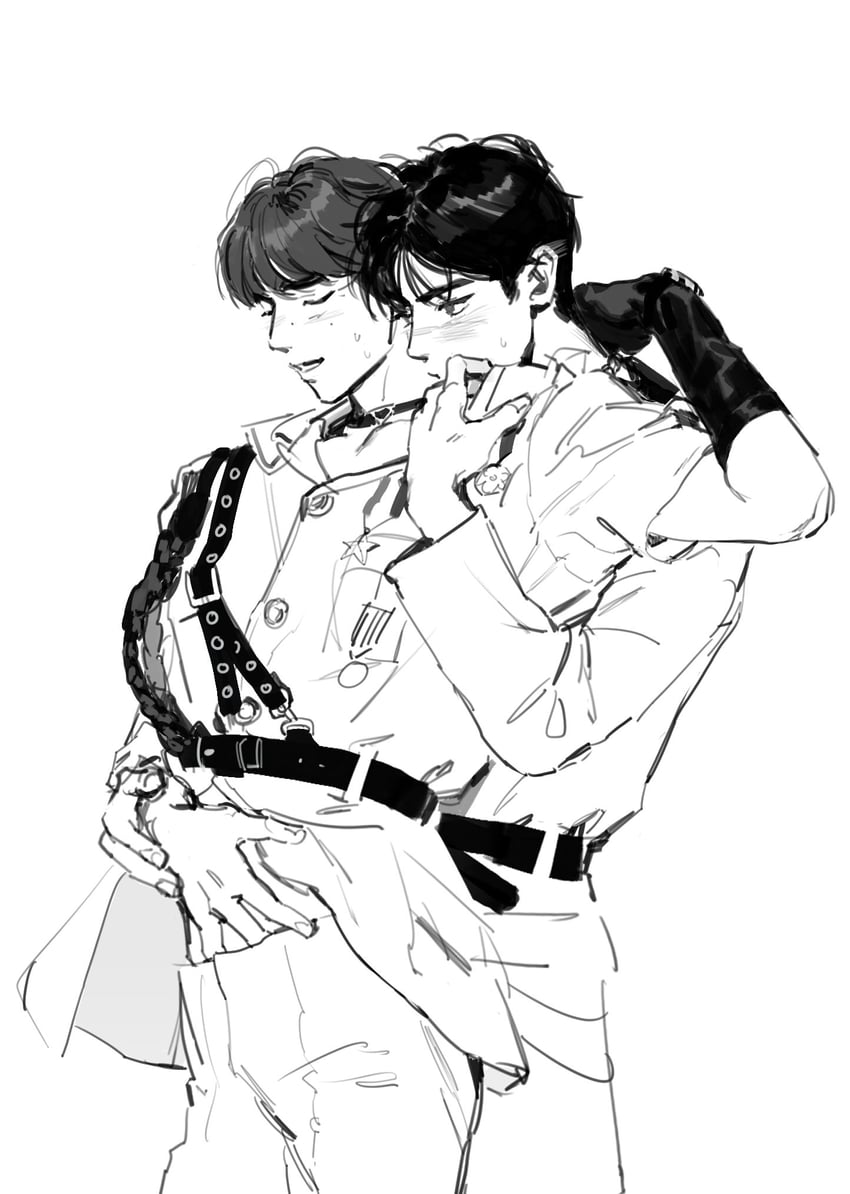 sung han-bin and zhang hao (real life and 1 more) drawn by haotmeal