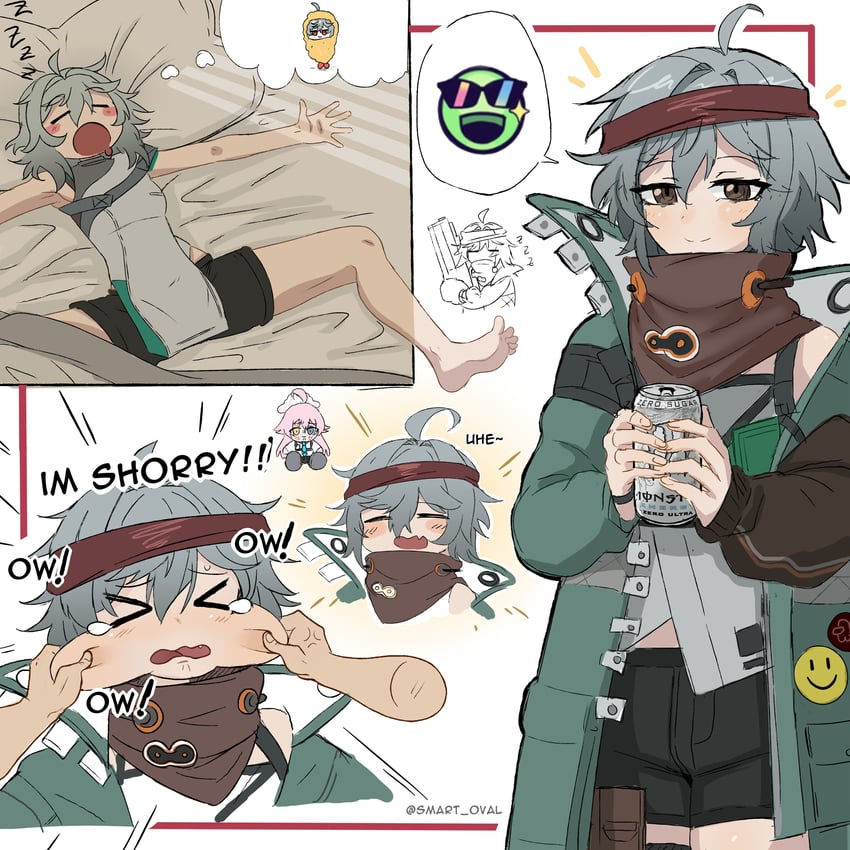 hoshino, g11, crewmate, and mechty (blue archive and 3 more) drawn by smart_oval