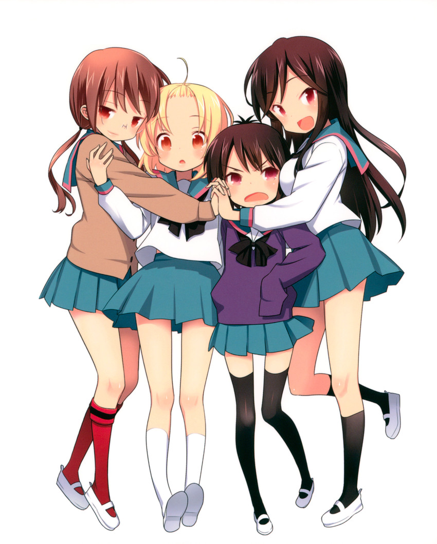 ichii tooru, nishi yuuko, momoki run, and tennouji nagisa (a channel) drawn by kuroda_bb