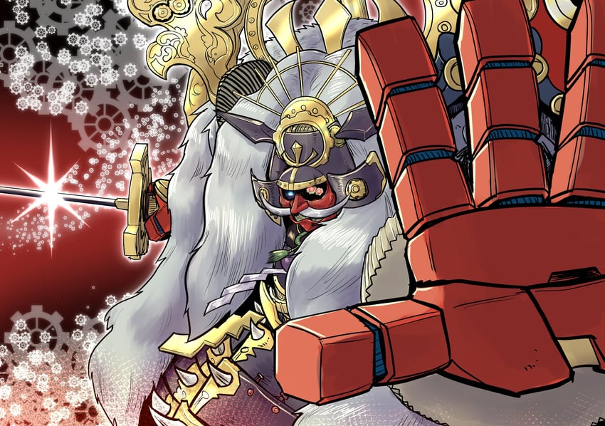 karakuri super shogun mdl 00n bureibu (yu-gi-oh!) drawn by go_madare