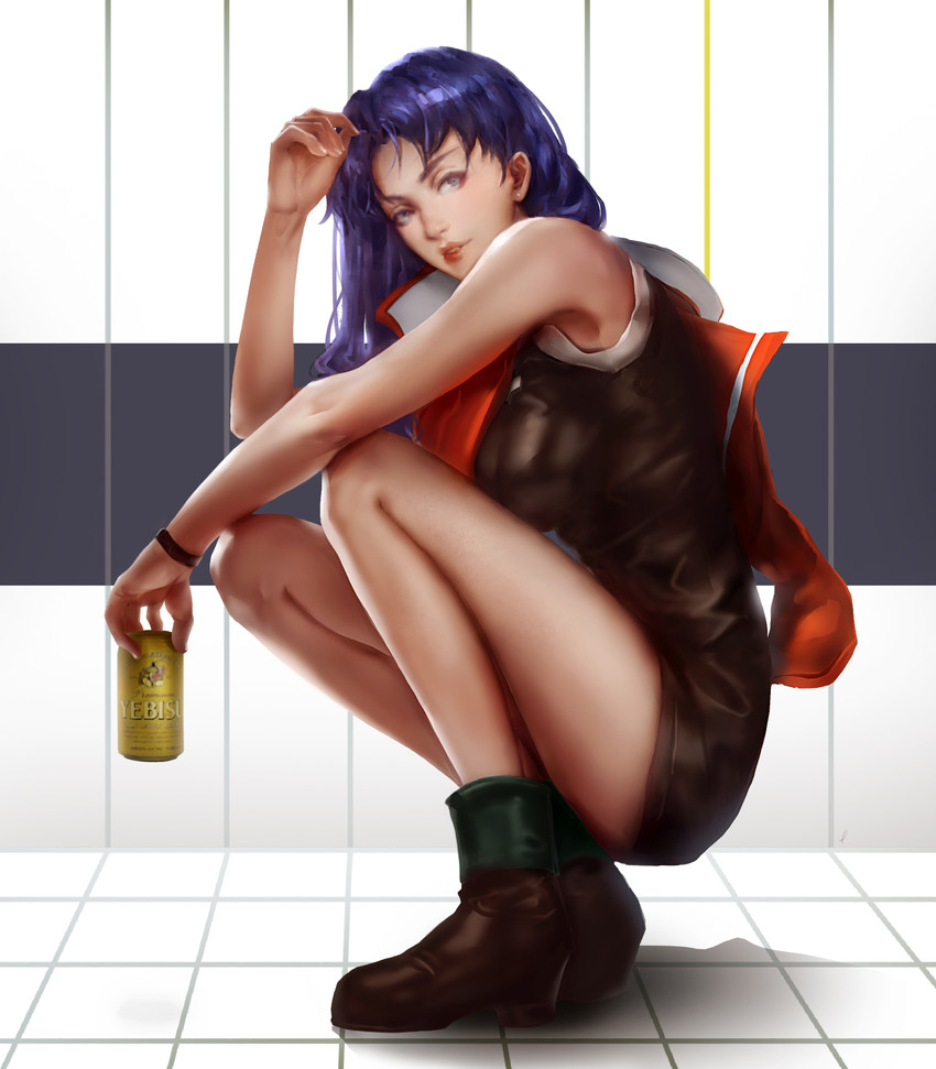 katsuragi misato (neon genesis evangelion) drawn by caviar_(lunar_sama)