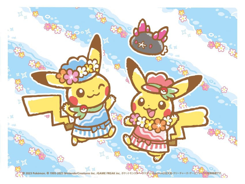 pikachu and pyukumuku (pokemon) drawn by tsuruta_saya