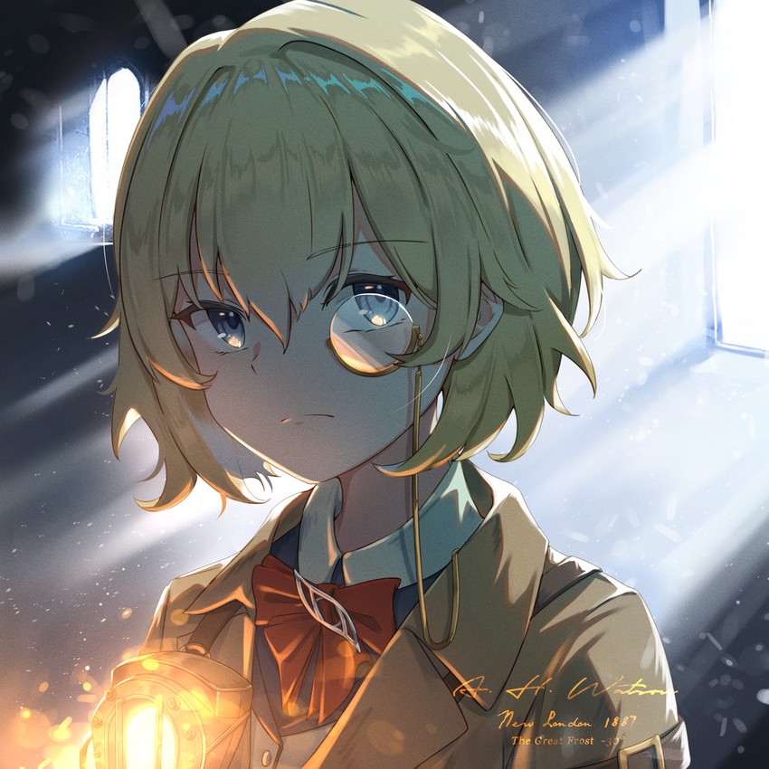 watson amelia (hololive and 1 more) drawn by jl_tan