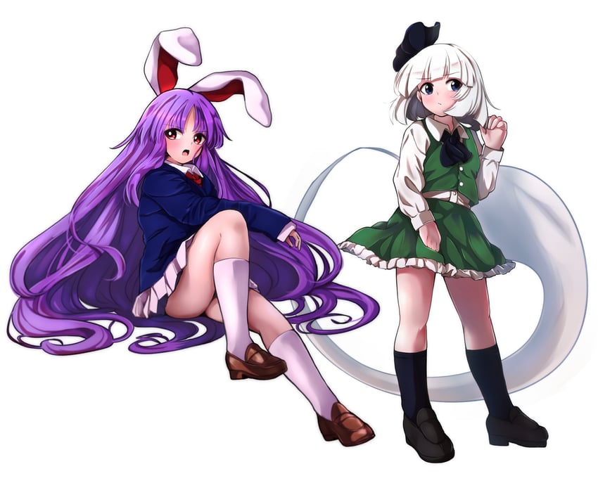 konpaku youmu and reisen udongein inaba (touhou) drawn by harii_(janib5kc)