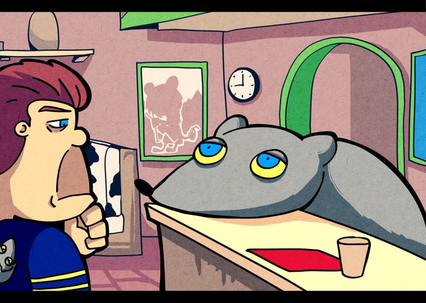 nazrin, the giant rat, and sgt pickles (touhou and 2 more) drawn by setz