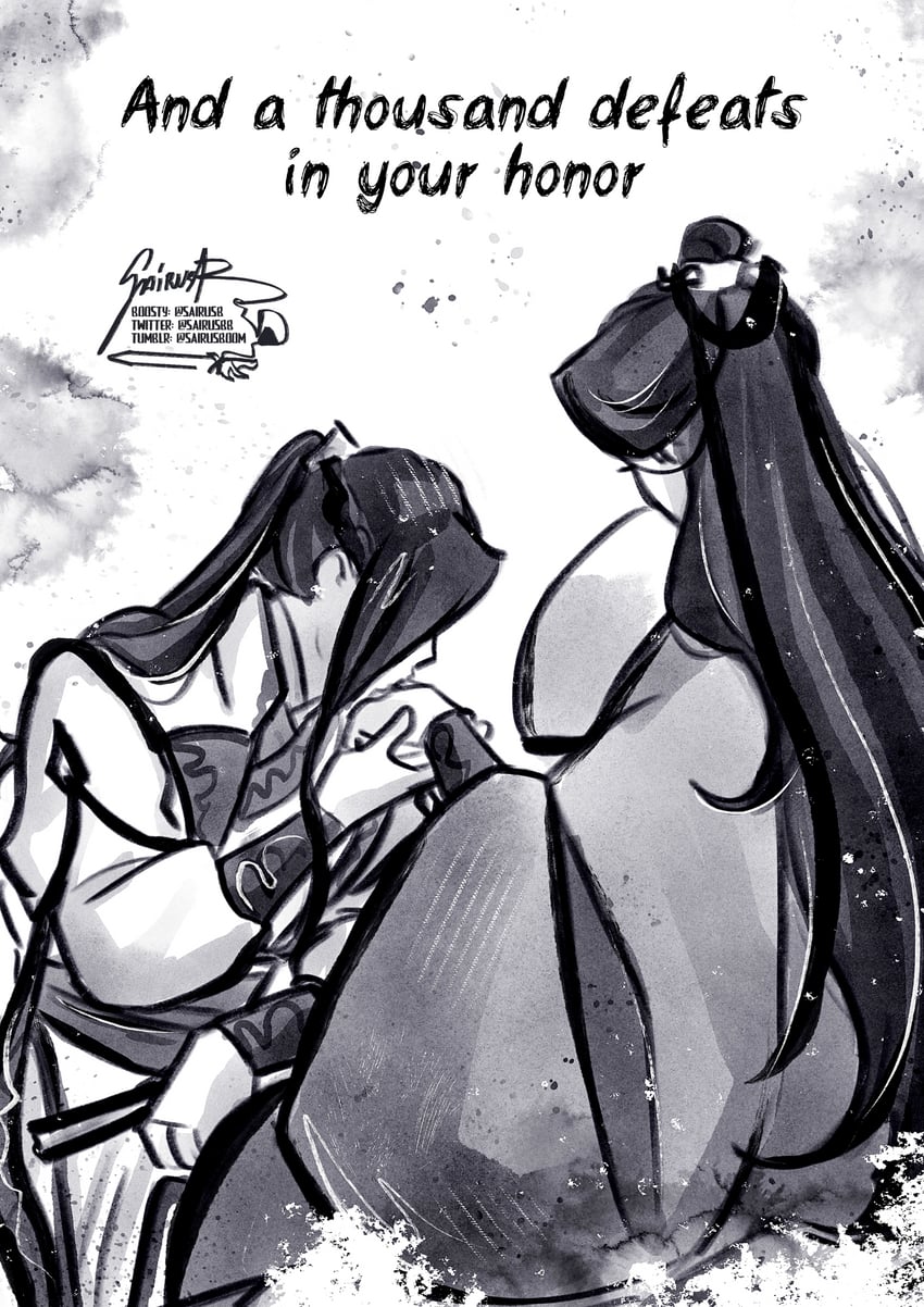 shen qingqiu and liu qingge (renzha fanpai zijiu xitong) drawn by sairusb