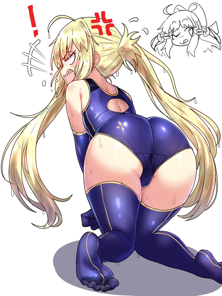 artoria pendragon and artoria caster (fate and 1 more) drawn by ebora