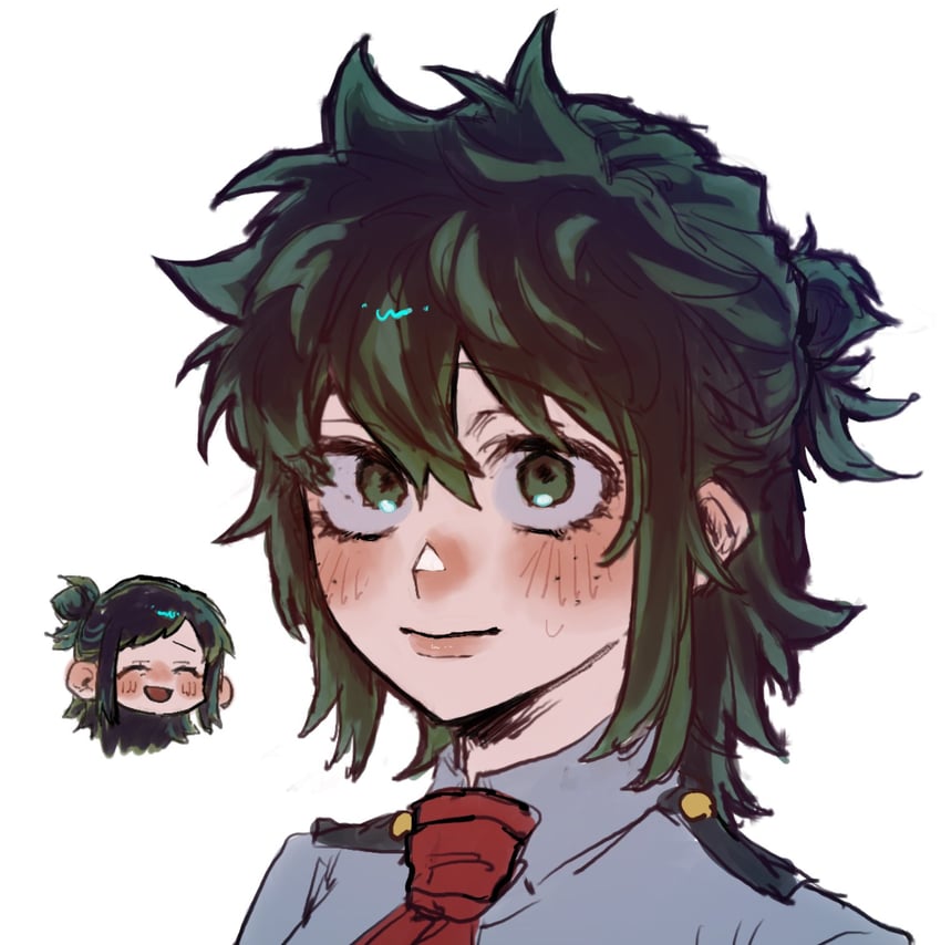 midoriya izuku and midoriya inko (boku no hero academia) drawn by tamagotoji_hrak