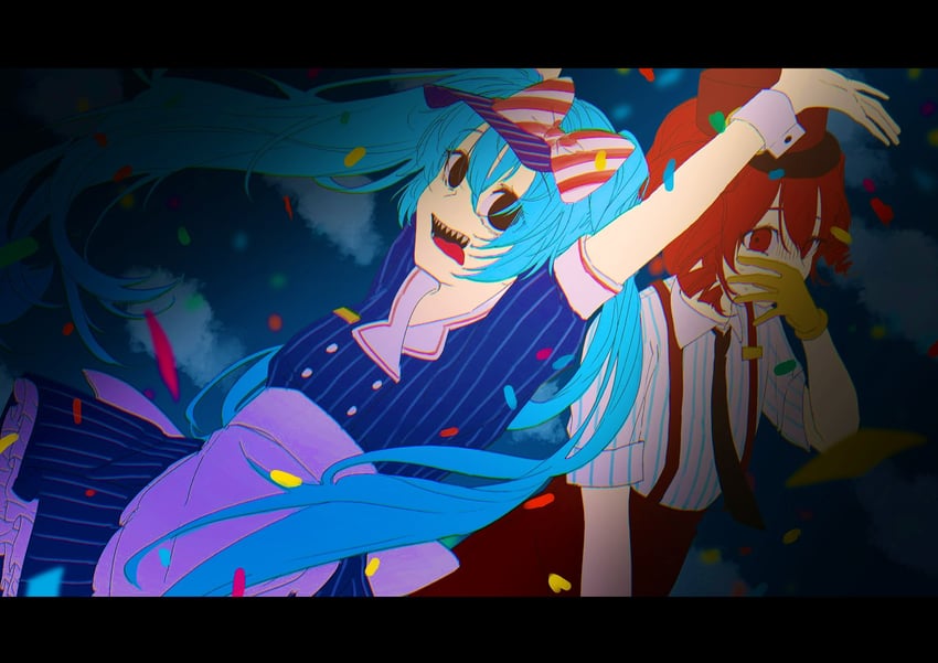 hatsune miku and kasane teto (vocaloid and 2 more) drawn by hibana_art