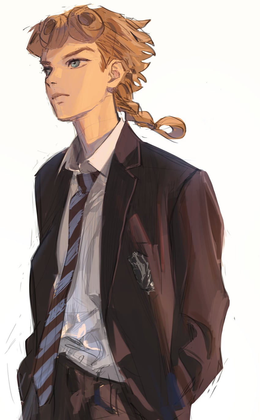 giorno giovanna (jojo no kimyou na bouken and 1 more) drawn by jewangchobab