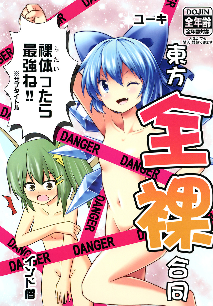 cirno and daiyousei (touhou) drawn by indosou and satou_yuuki