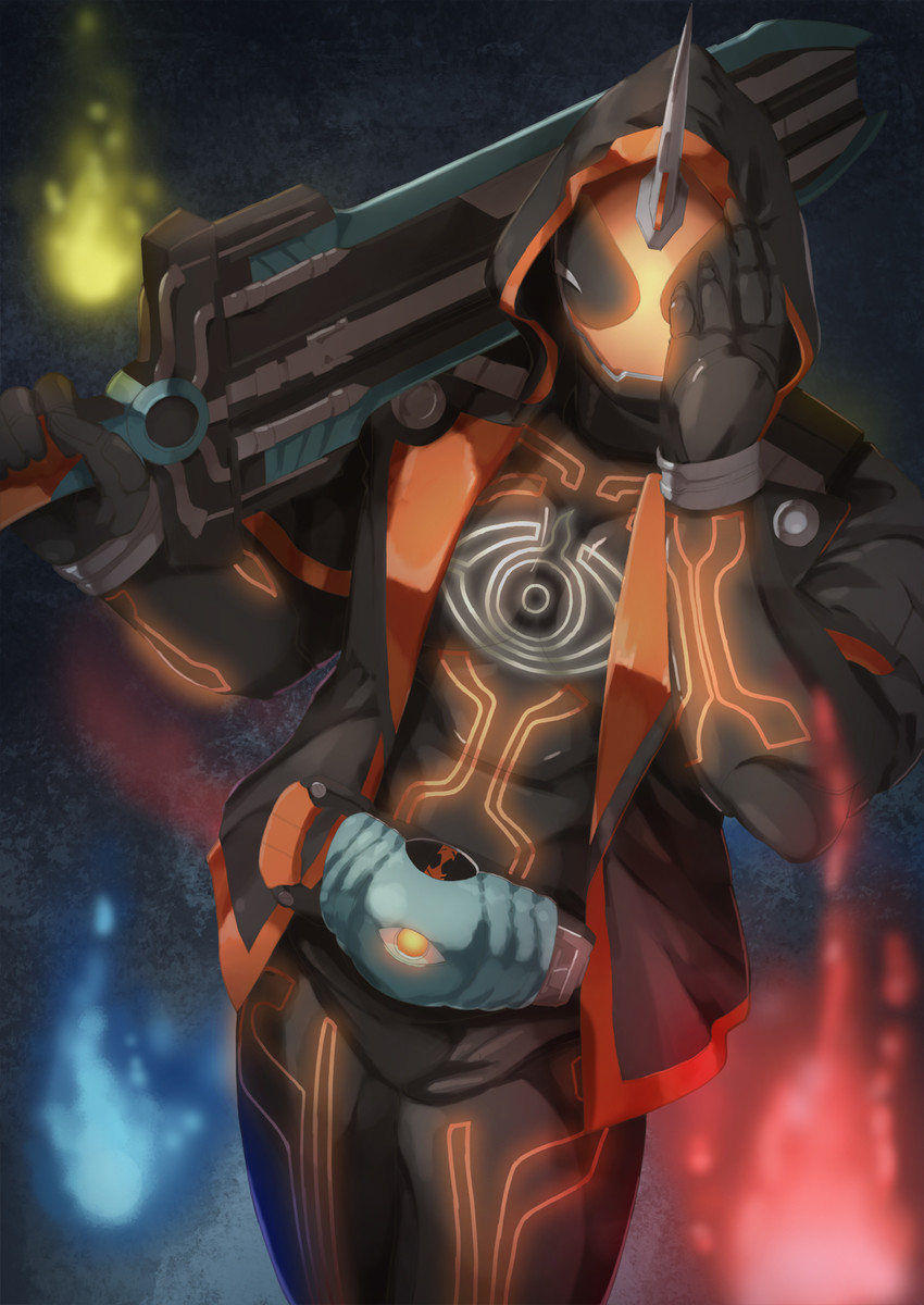 kamen rider ghost (kamen rider and 1 more) drawn by kanzen_bouon