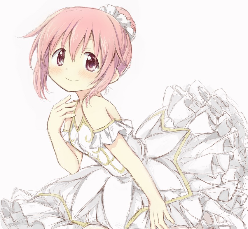 kaname madoka (mahou shoujo madoka magica and 1 more) drawn by hitode