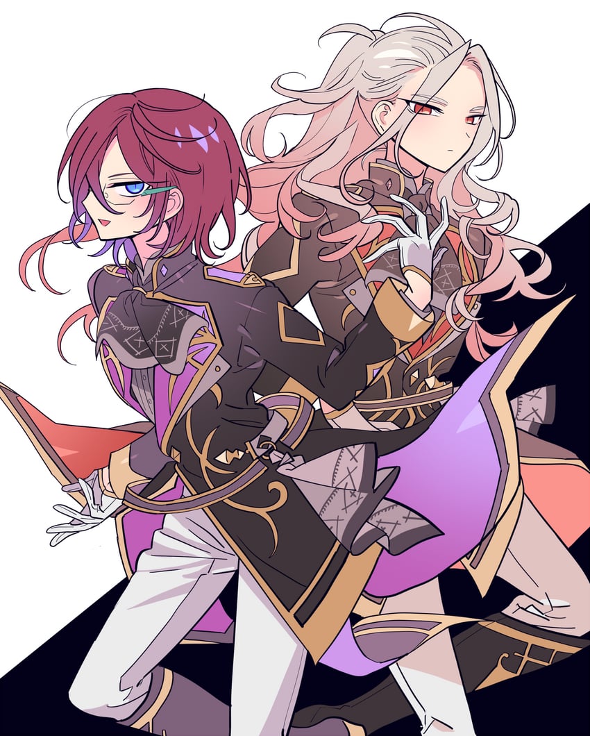 saegusa ibara and ran nagisa (ensemble stars!) drawn by meremero